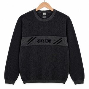Vintage Marithe Francois Girbaud Lambswool Spellout Sweater Grey XL Y2K 90s